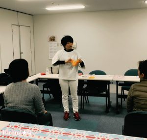 講座中のかおりん